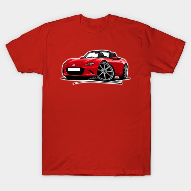 Mazda MX5 (Mk4) Red T-Shirt by y30man5